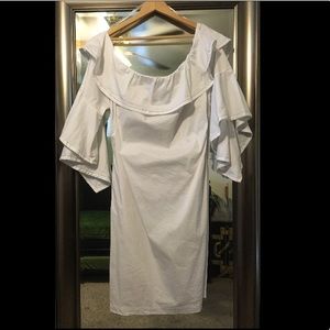 crisp white eloquii dress
